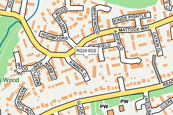 RG24 8GS map - OS OpenMap – Local (Ordnance Survey)