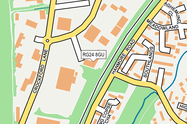 RG24 8GU map - OS OpenMap – Local (Ordnance Survey)