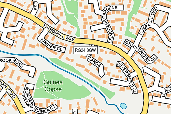 RG24 8GW map - OS OpenMap – Local (Ordnance Survey)