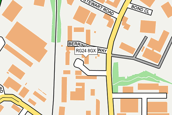 RG24 8GX map - OS OpenMap – Local (Ordnance Survey)