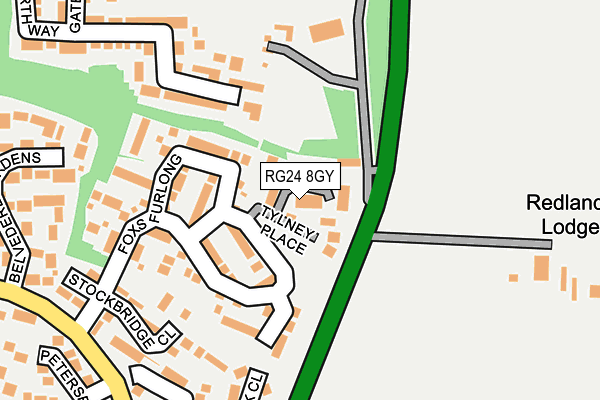 RG24 8GY map - OS OpenMap – Local (Ordnance Survey)