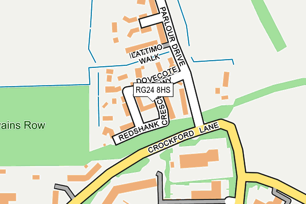 RG24 8HS map - OS OpenMap – Local (Ordnance Survey)