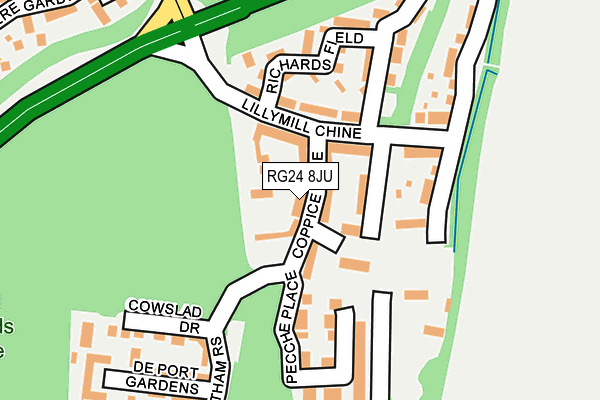 RG24 8JU map - OS OpenMap – Local (Ordnance Survey)