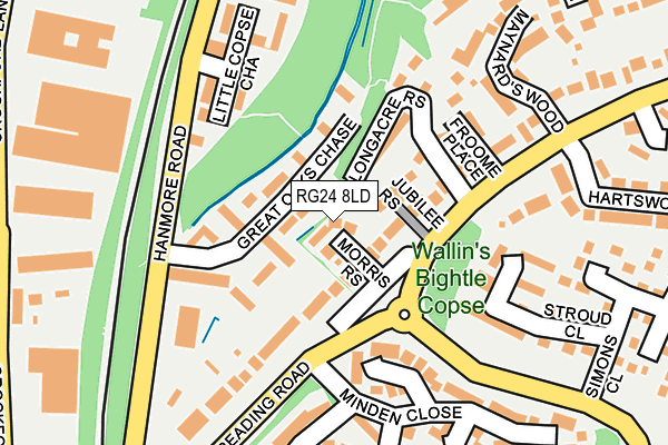 RG24 8LD map - OS OpenMap – Local (Ordnance Survey)