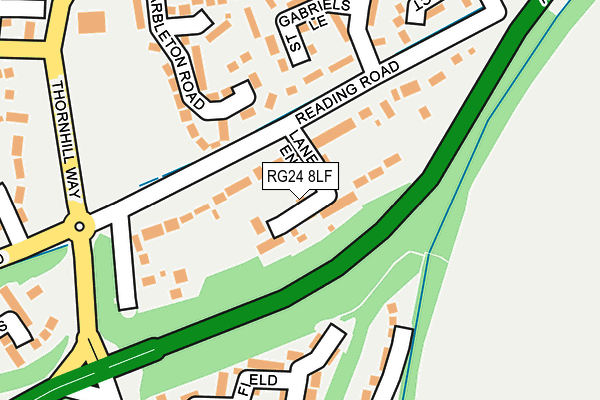 RG24 8LF map - OS OpenMap – Local (Ordnance Survey)