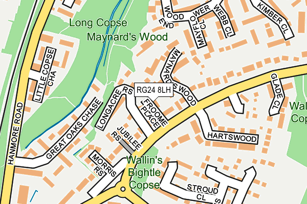 RG24 8LH map - OS OpenMap – Local (Ordnance Survey)