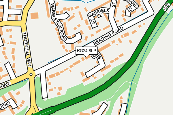 RG24 8LP map - OS OpenMap – Local (Ordnance Survey)