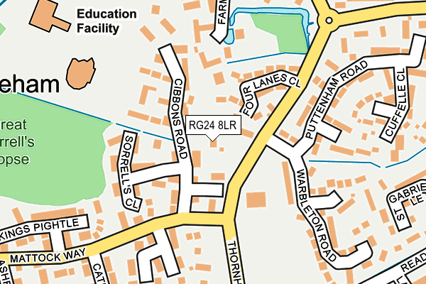 RG24 8LR map - OS OpenMap – Local (Ordnance Survey)