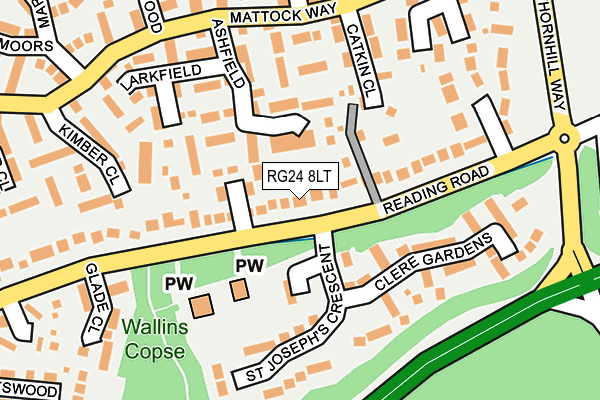 RG24 8LT map - OS OpenMap – Local (Ordnance Survey)