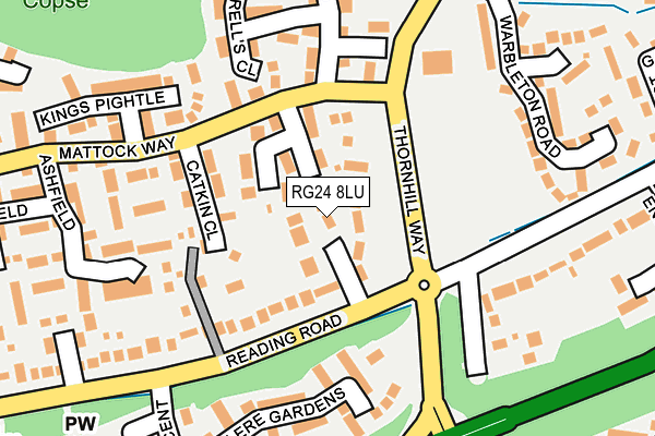 RG24 8LU map - OS OpenMap – Local (Ordnance Survey)