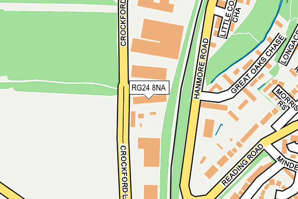 RG24 8NA map - OS OpenMap – Local (Ordnance Survey)