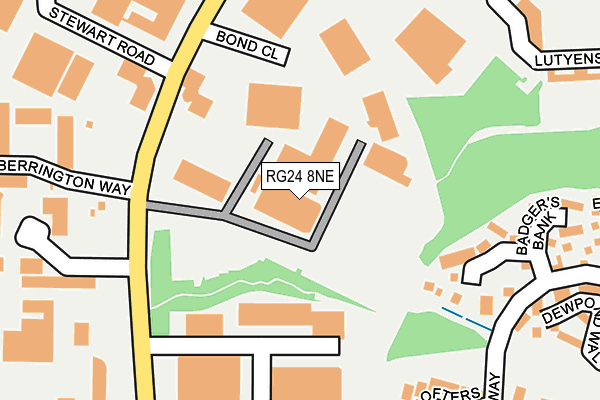 RG24 8NE map - OS OpenMap – Local (Ordnance Survey)