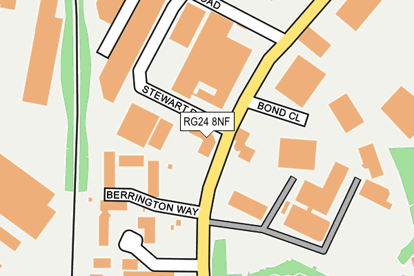 RG24 8NF map - OS OpenMap – Local (Ordnance Survey)