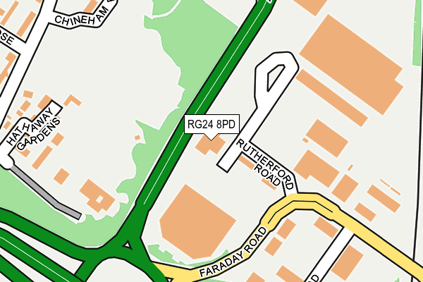 RG24 8PD map - OS OpenMap – Local (Ordnance Survey)