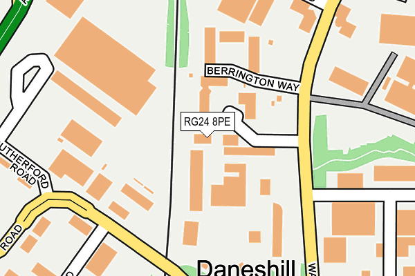 RG24 8PE map - OS OpenMap – Local (Ordnance Survey)