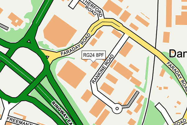 RG24 8PF map - OS OpenMap – Local (Ordnance Survey)