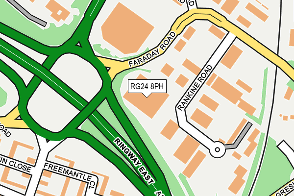 RG24 8PH map - OS OpenMap – Local (Ordnance Survey)