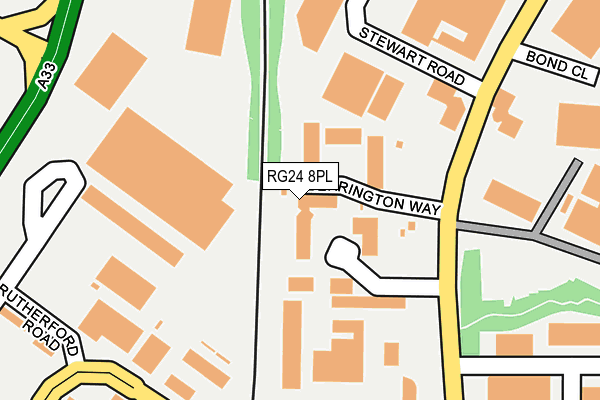 RG24 8PL map - OS OpenMap – Local (Ordnance Survey)