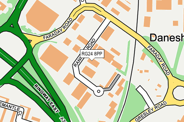 RG24 8PP map - OS OpenMap – Local (Ordnance Survey)