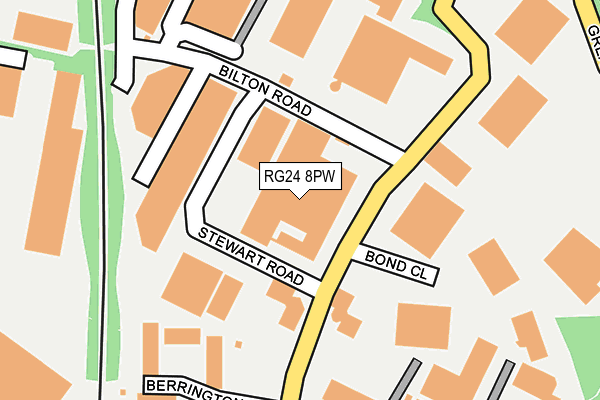 RG24 8PW map - OS OpenMap – Local (Ordnance Survey)