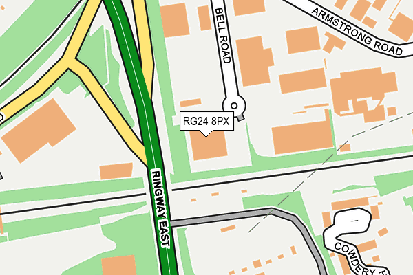 RG24 8PX map - OS OpenMap – Local (Ordnance Survey)