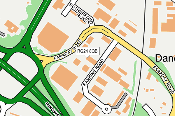 RG24 8QB map - OS OpenMap – Local (Ordnance Survey)