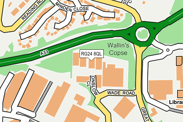 RG24 8QL map - OS OpenMap – Local (Ordnance Survey)