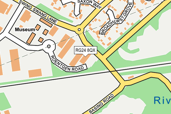 RG24 8QX map - OS OpenMap – Local (Ordnance Survey)