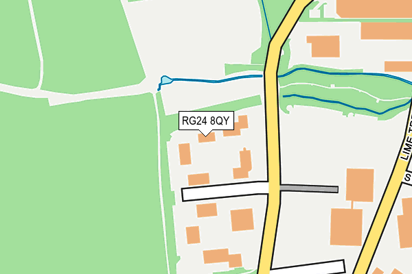 RG24 8QY map - OS OpenMap – Local (Ordnance Survey)