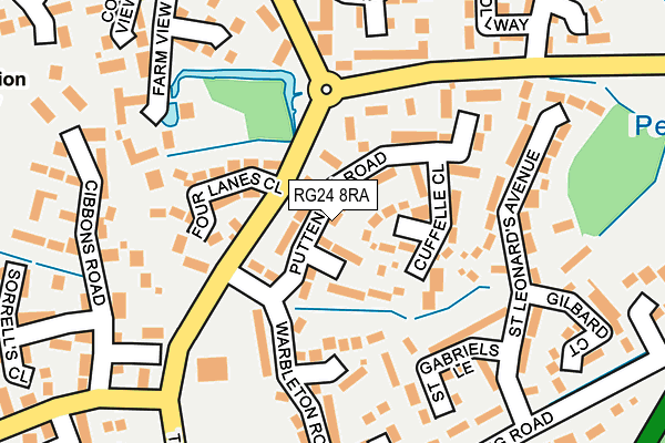 RG24 8RA map - OS OpenMap – Local (Ordnance Survey)