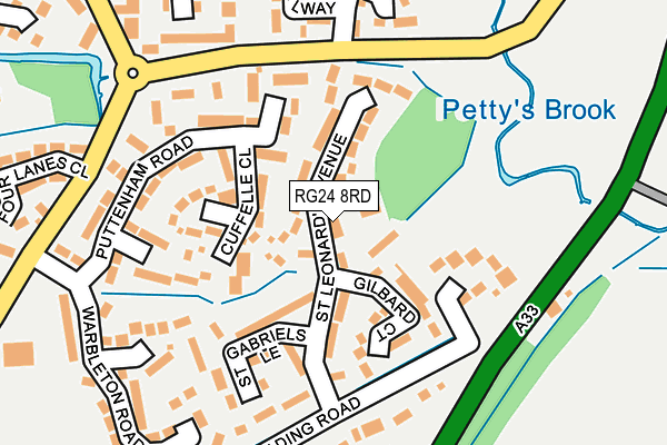 RG24 8RD map - OS OpenMap – Local (Ordnance Survey)