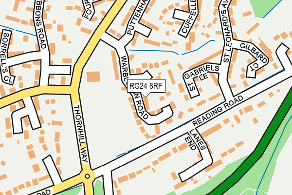RG24 8RF map - OS OpenMap – Local (Ordnance Survey)