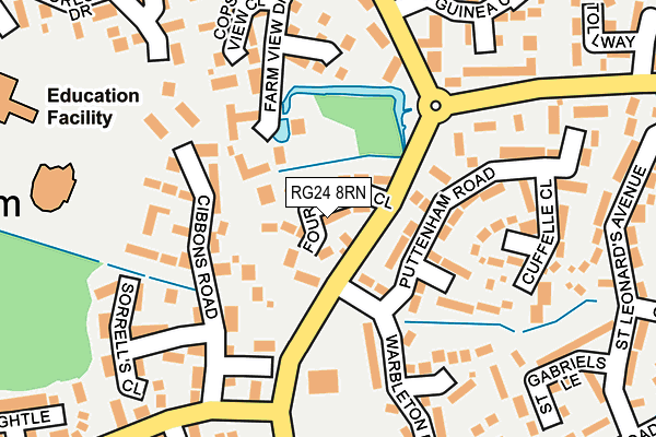 RG24 8RN map - OS OpenMap – Local (Ordnance Survey)