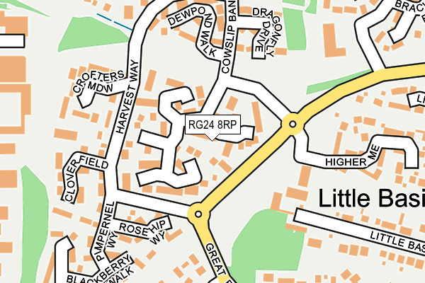 RG24 8RP map - OS OpenMap – Local (Ordnance Survey)