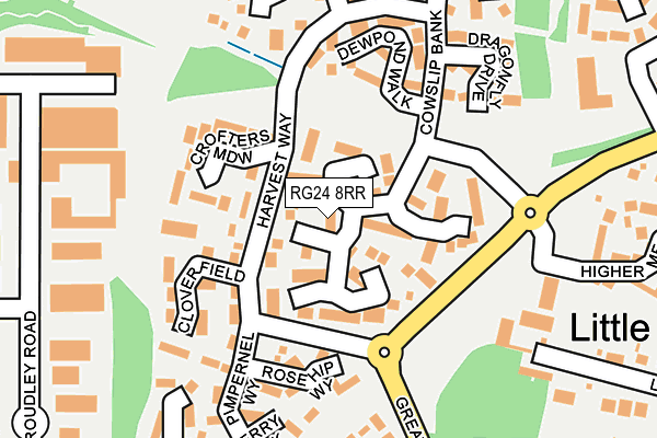 RG24 8RR map - OS OpenMap – Local (Ordnance Survey)