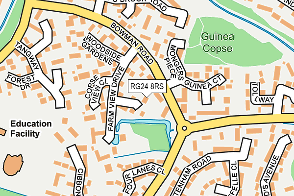 RG24 8RS map - OS OpenMap – Local (Ordnance Survey)