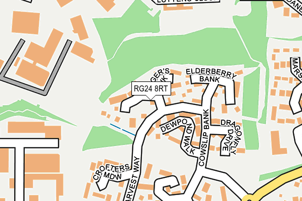 RG24 8RT map - OS OpenMap – Local (Ordnance Survey)