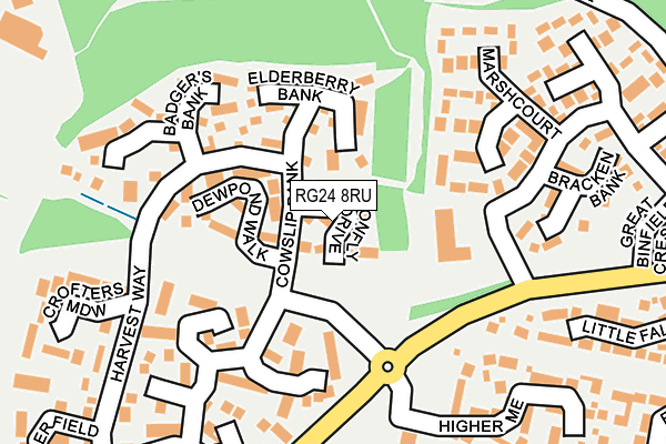 RG24 8RU map - OS OpenMap – Local (Ordnance Survey)