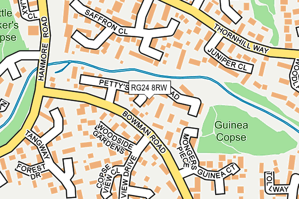 RG24 8RW map - OS OpenMap – Local (Ordnance Survey)