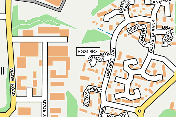 RG24 8RX map - OS OpenMap – Local (Ordnance Survey)