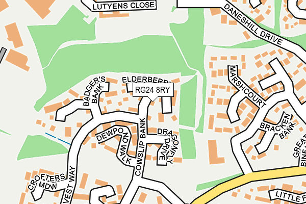 RG24 8RY map - OS OpenMap – Local (Ordnance Survey)