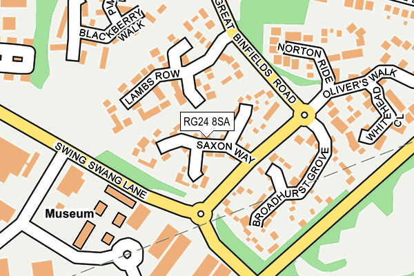 RG24 8SA map - OS OpenMap – Local (Ordnance Survey)