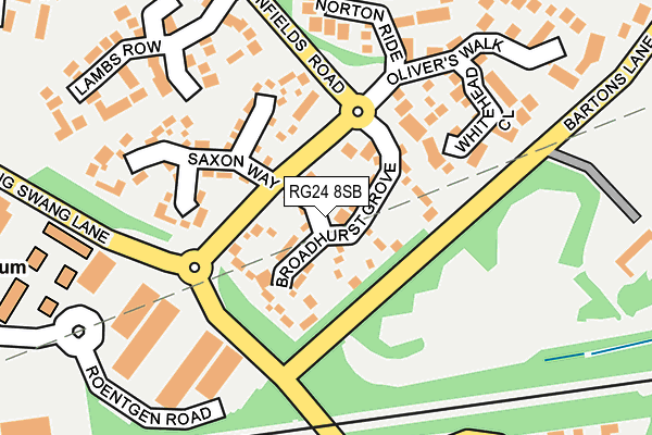 RG24 8SB map - OS OpenMap – Local (Ordnance Survey)