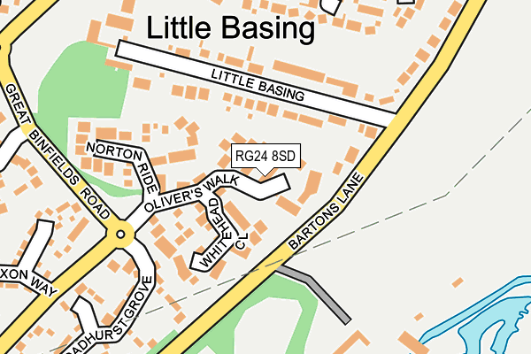 RG24 8SD map - OS OpenMap – Local (Ordnance Survey)