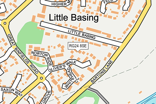 RG24 8SE map - OS OpenMap – Local (Ordnance Survey)