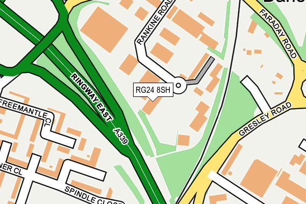 RG24 8SH map - OS OpenMap – Local (Ordnance Survey)