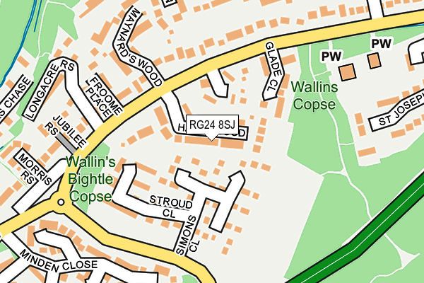 RG24 8SJ map - OS OpenMap – Local (Ordnance Survey)