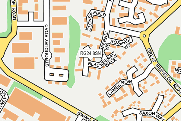 RG24 8SN map - OS OpenMap – Local (Ordnance Survey)