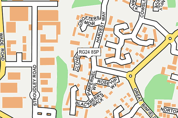 RG24 8SP map - OS OpenMap – Local (Ordnance Survey)