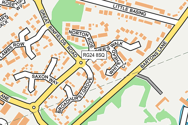 RG24 8SQ map - OS OpenMap – Local (Ordnance Survey)